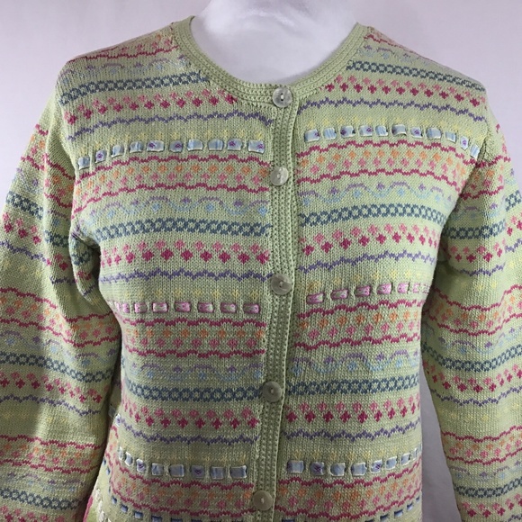 Talbots Pastel Color Cardigan 